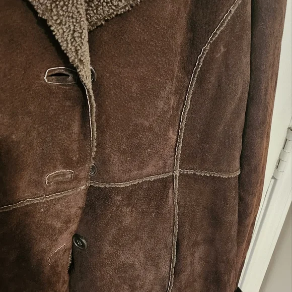 Vintage New York by Winlit Suede Leather Women's Jacket Brown Size M - Picture 8 of 9